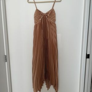 NWT Rose Gold Pleated Dress